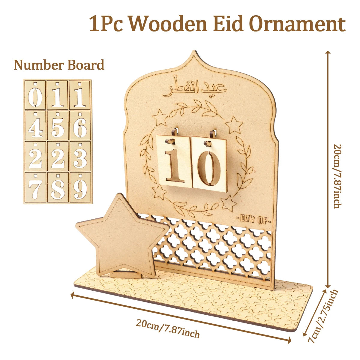 Wooden countdown calendar