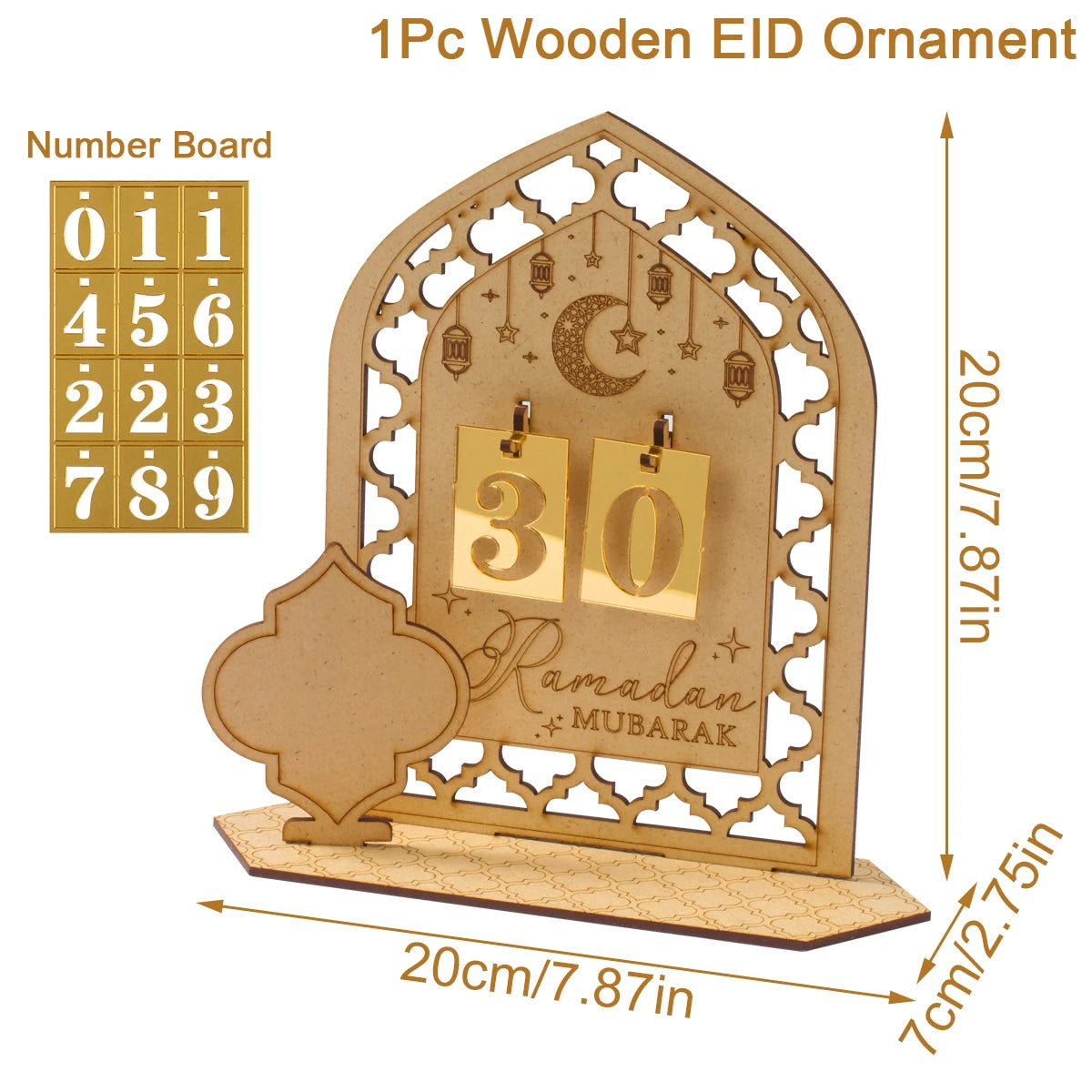 Wooden countdown calendar