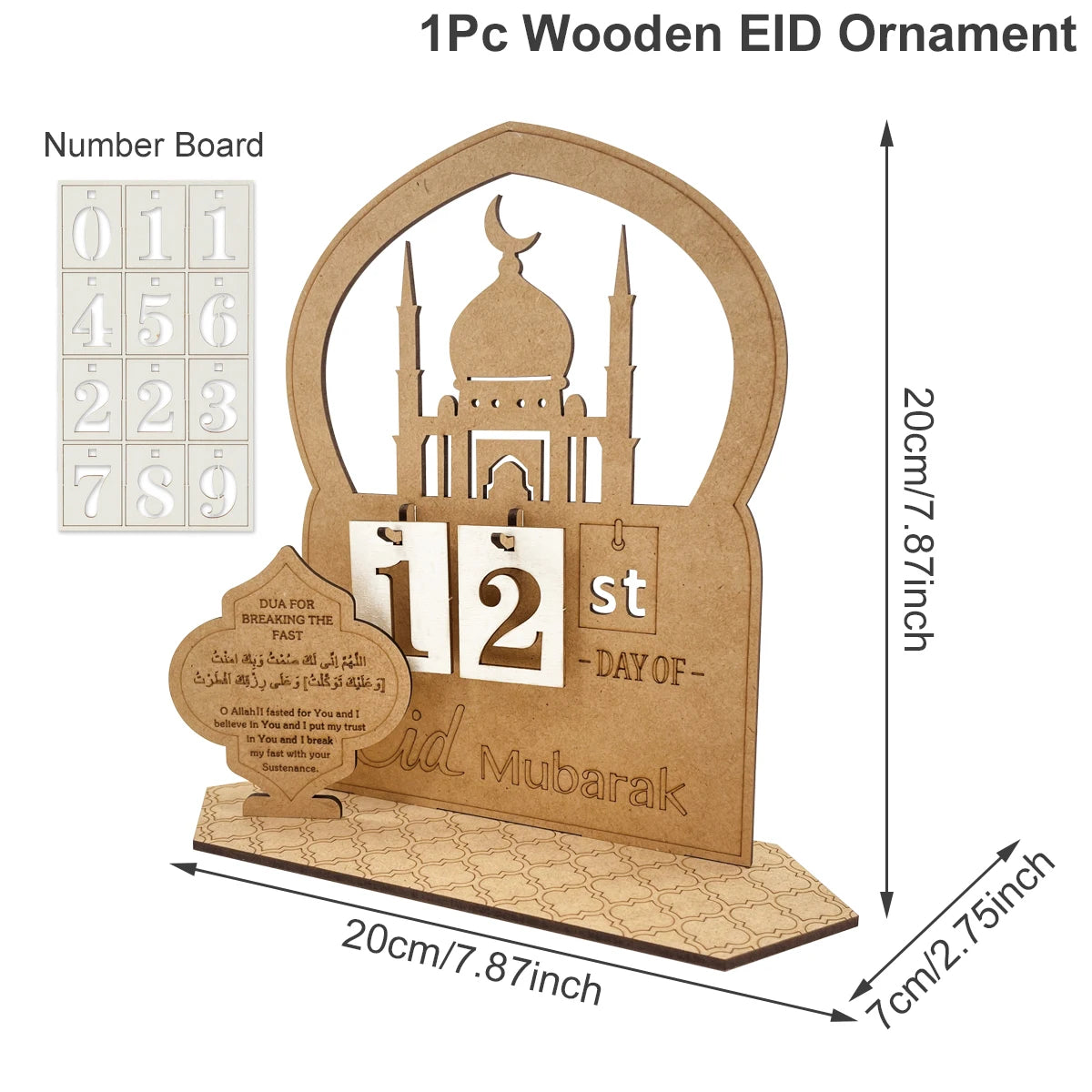 Wooden countdown calendar