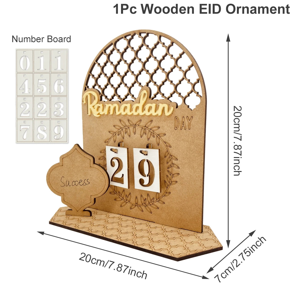 Wooden countdown calendar