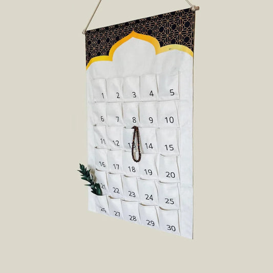 Ramadan kalender med fickor - bomull