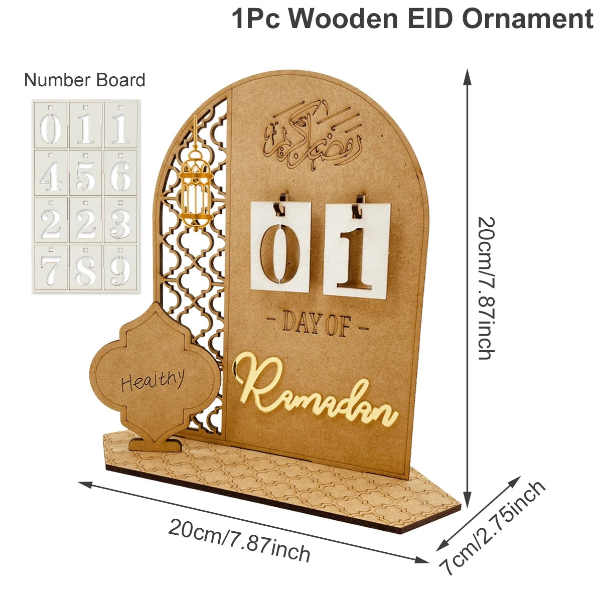 Wooden countdown calendar