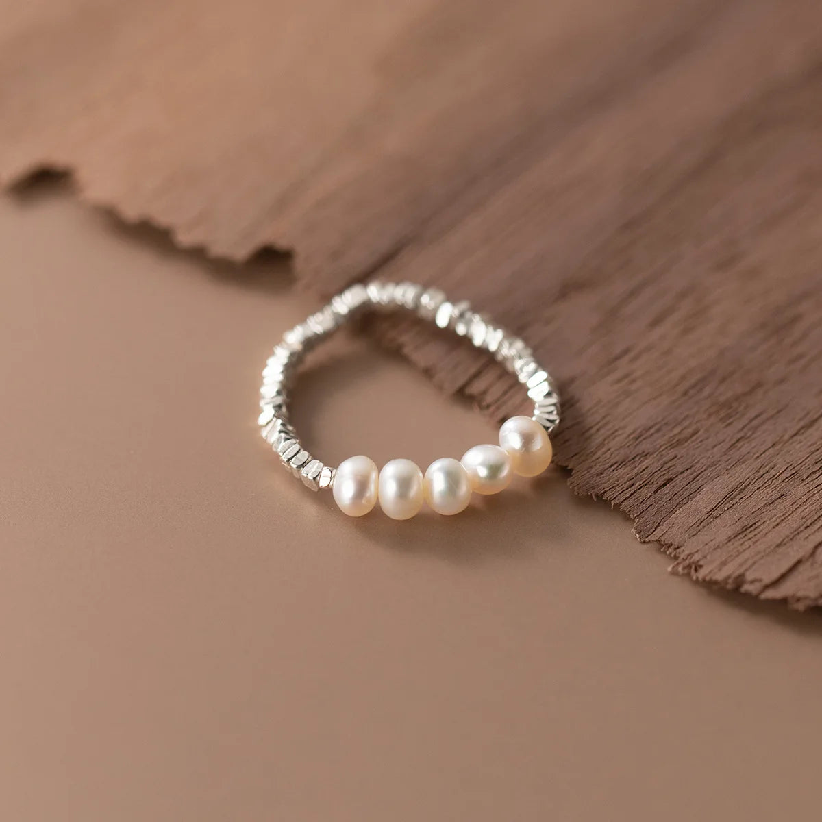 Elegant Pearl Ring in 925 Sterling Silver for Women