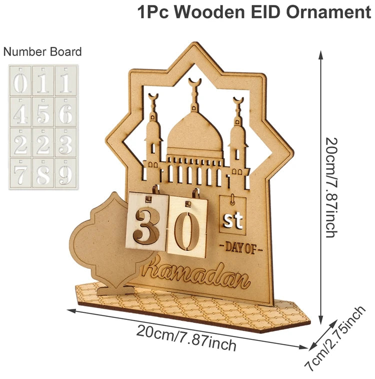 Wooden countdown calendar