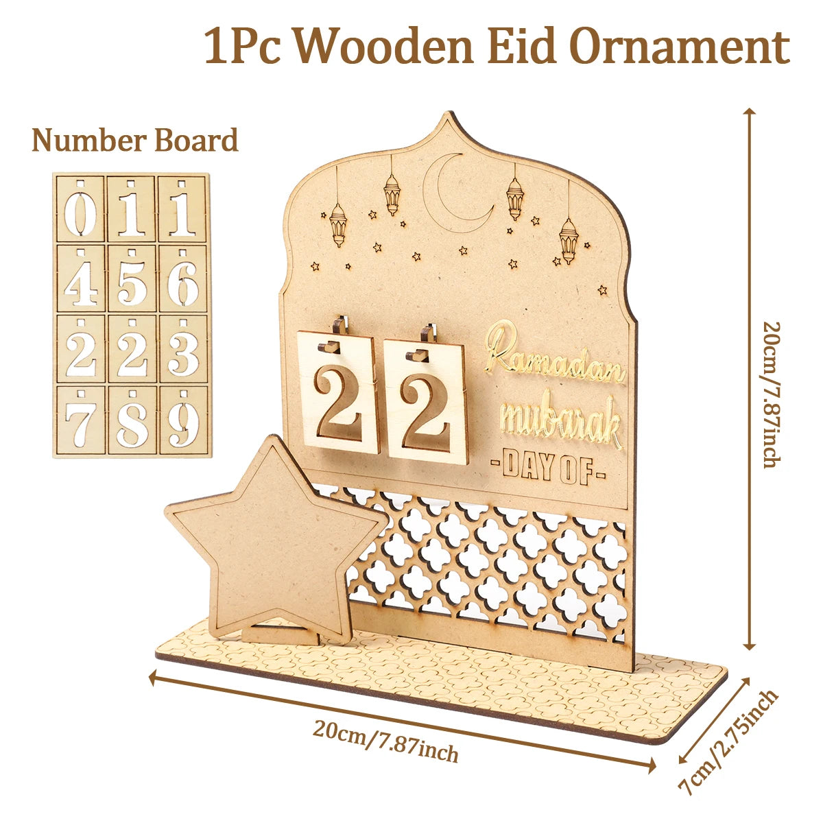 Wooden countdown calendar