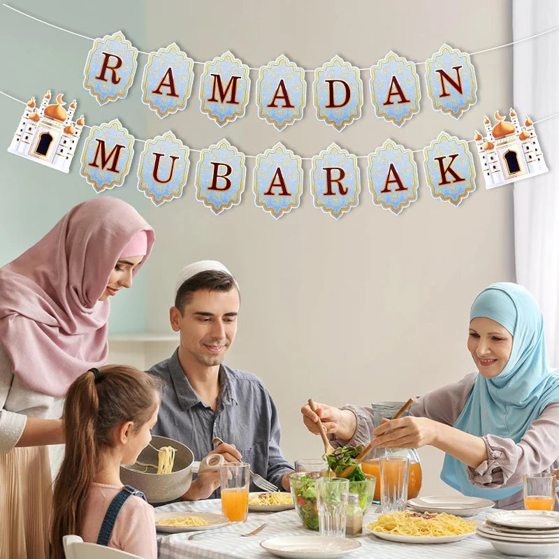 Ramadan & Eid Mubarak Girlang – Festlig Dekoration