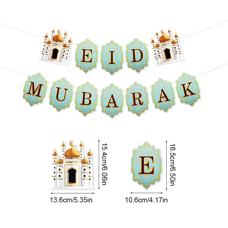 Ramadan & Eid Mubarak Girlang – Festlig Dekoration