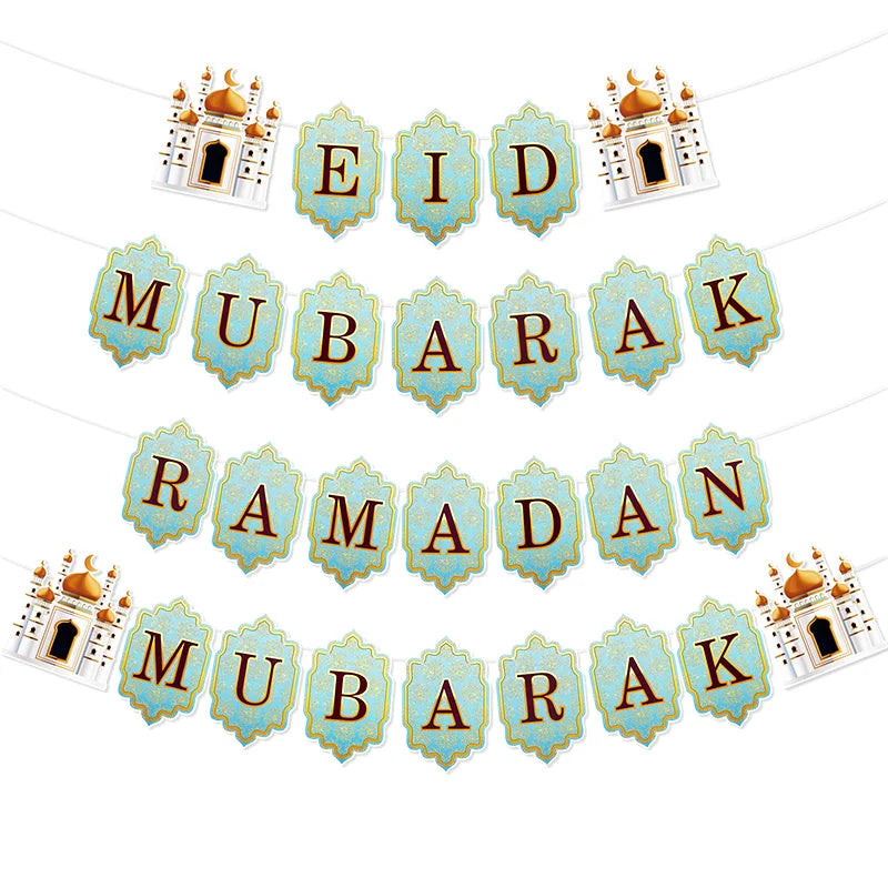 Ramadan & Eid Mubarak Girlang – Festlig Dekoration