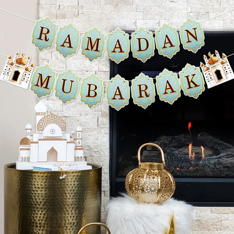 Ramadan & Eid Mubarak Girlang – Festlig Dekoration