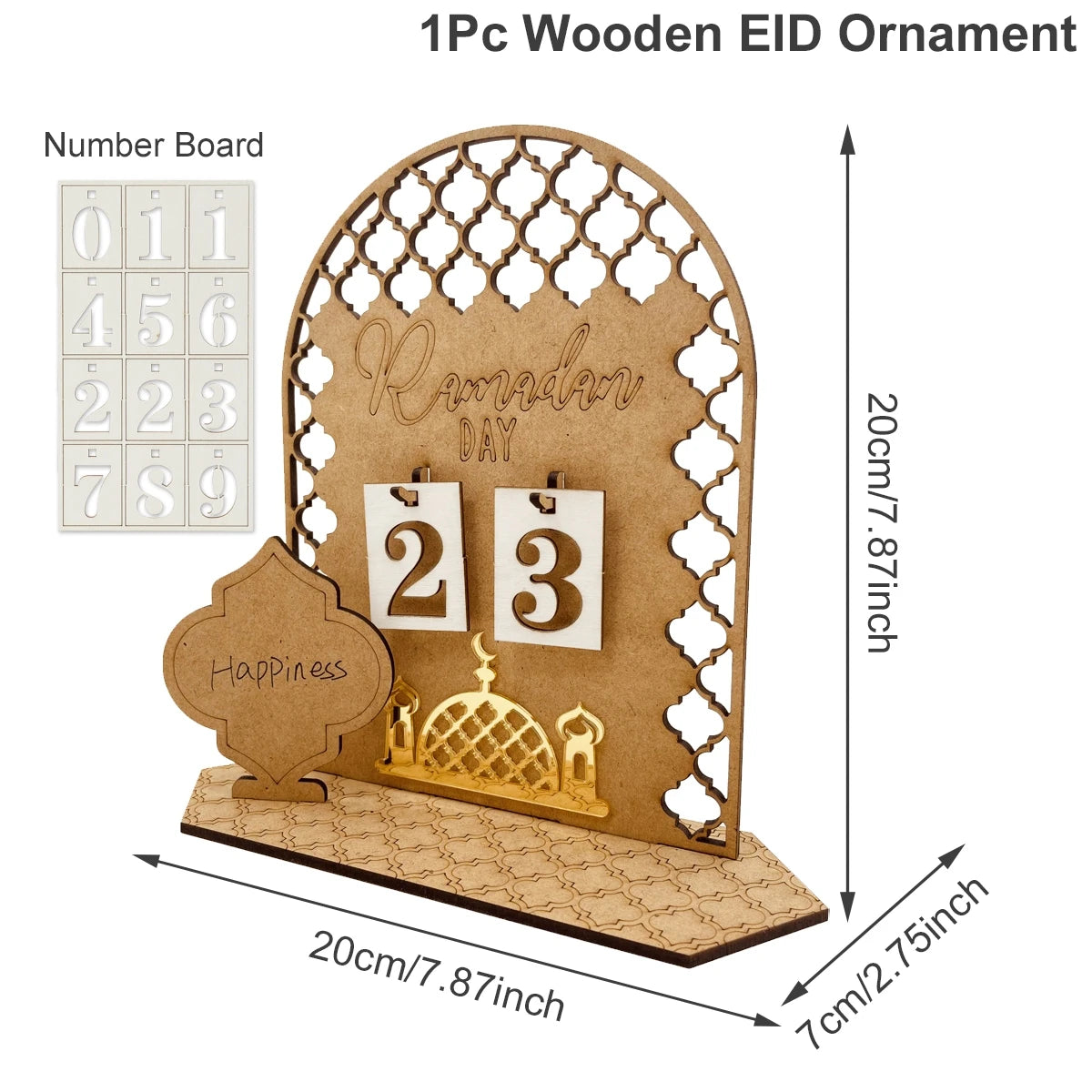 Wooden countdown calendar