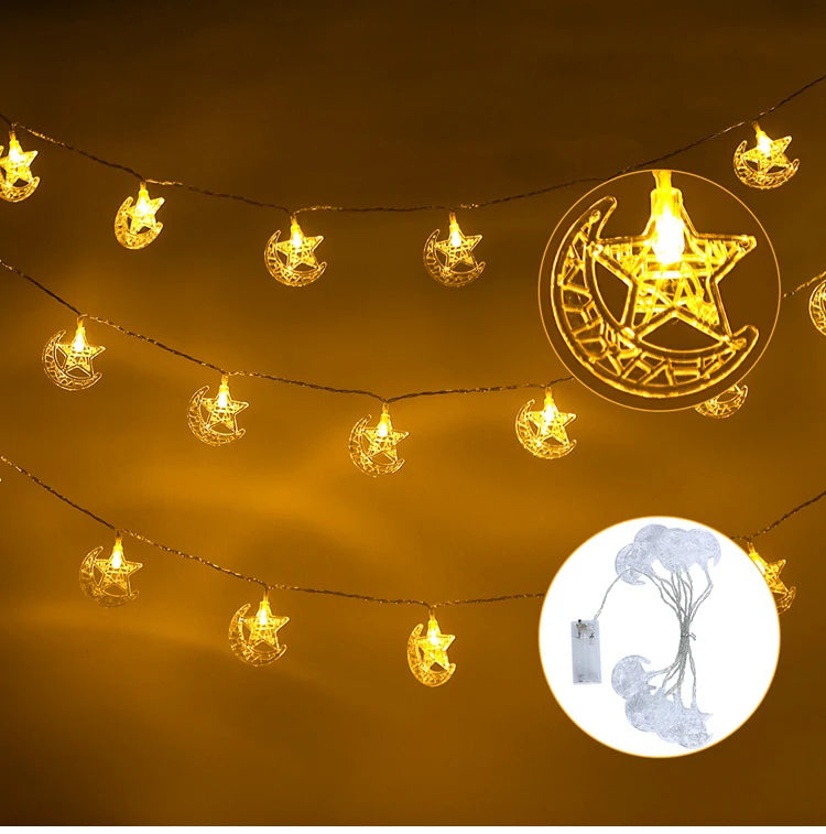 Light string Moon star shape