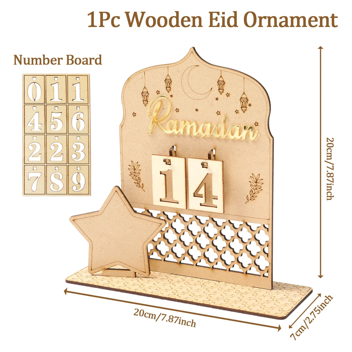 Wooden countdown calendar