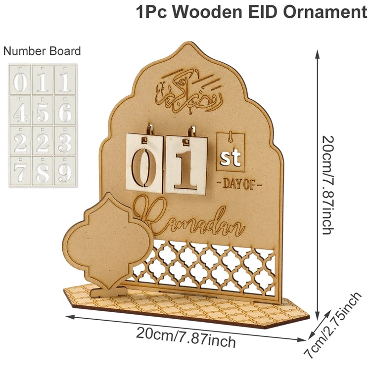 Wooden countdown calendar