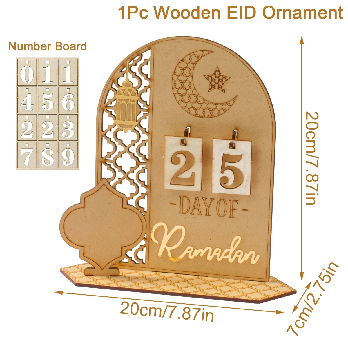 Wooden countdown calendar